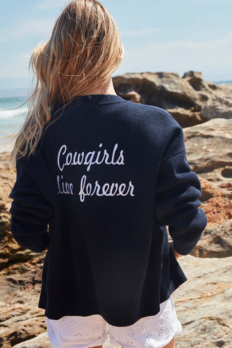 Cowgirls Live Forever Cashmere Bomber