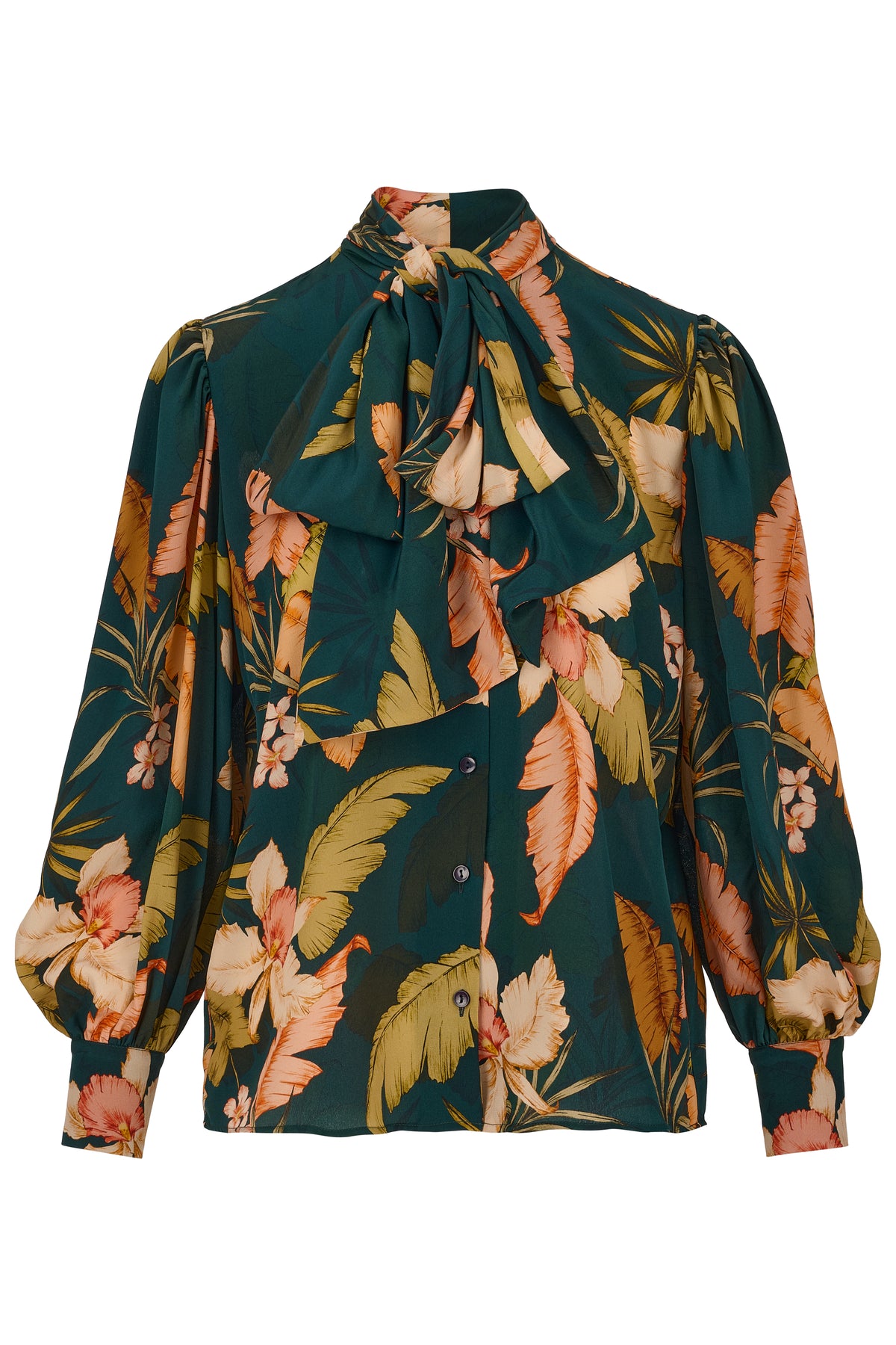 Silk Pussynow in Teal Botanical