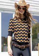 Load image into Gallery viewer, Short Sleeved Chevron in Black
