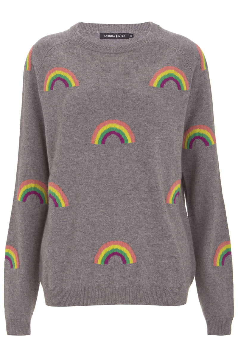 Magic Rainbow Grey Cashmere Jumper