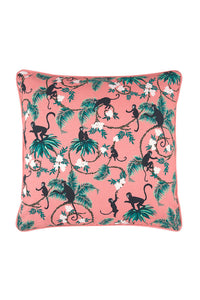 Monkey Cushion in Coral Pink